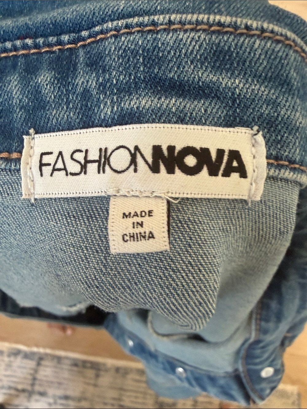 Fashion Nova Denim Maxi Dress Jacket — Blue - Picture 2 of 4